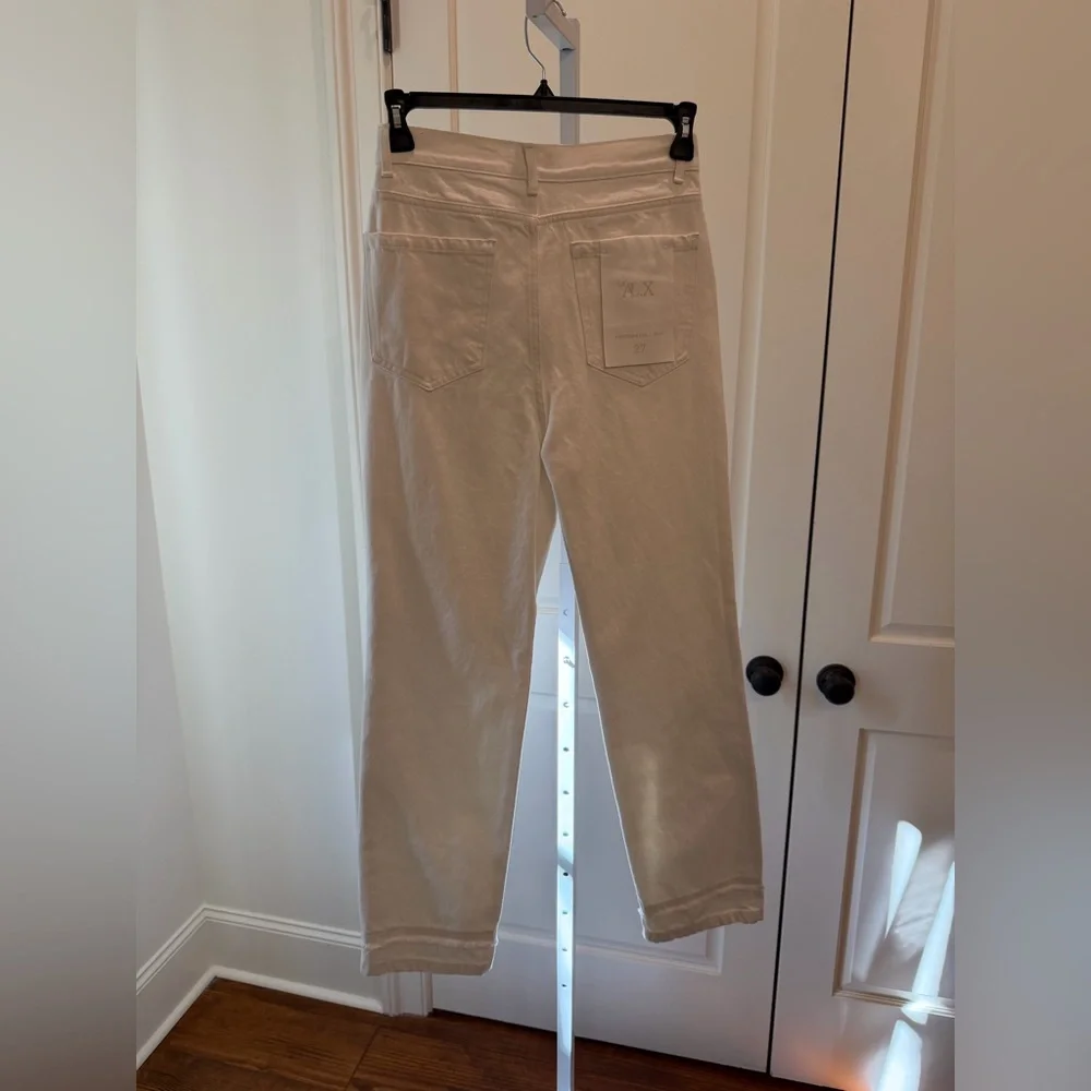 LE' AL.X White Western Belt Straight Leg High Waisted Jean 27
